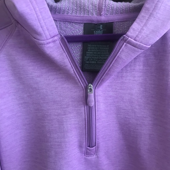 Girls Under Armour Youth Medium Purple Hoodie - Picture 2 of 9